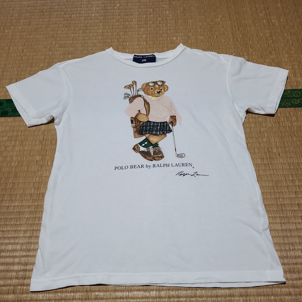 90s POLO RALPH LAUREN POLO SPORT ベア Tシャツ サイズM レディース ゴルフ ラルフローレン Impact 21_画像1