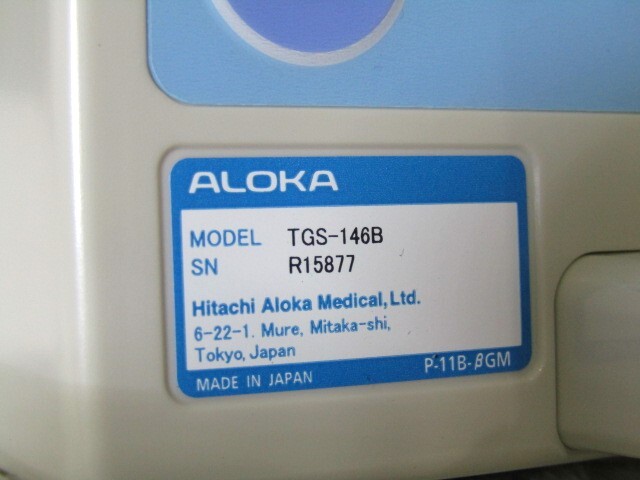 【現状品】○ALOKA アロカ GM管式サーベイメーター TGS-146B GP-1029 ベータ線 β線 測定器 O.05.07.Lの画像8