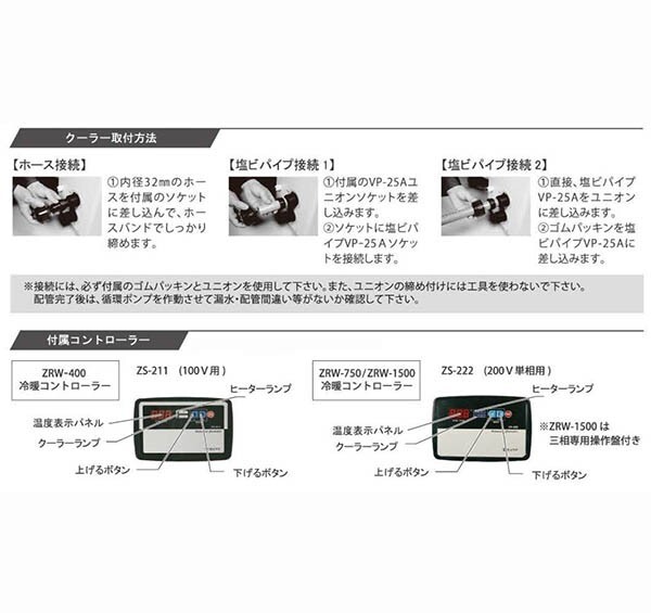 ゼンスイ クーラー 大型循環式クーラー ZRW-400 単相100V 同梱不可