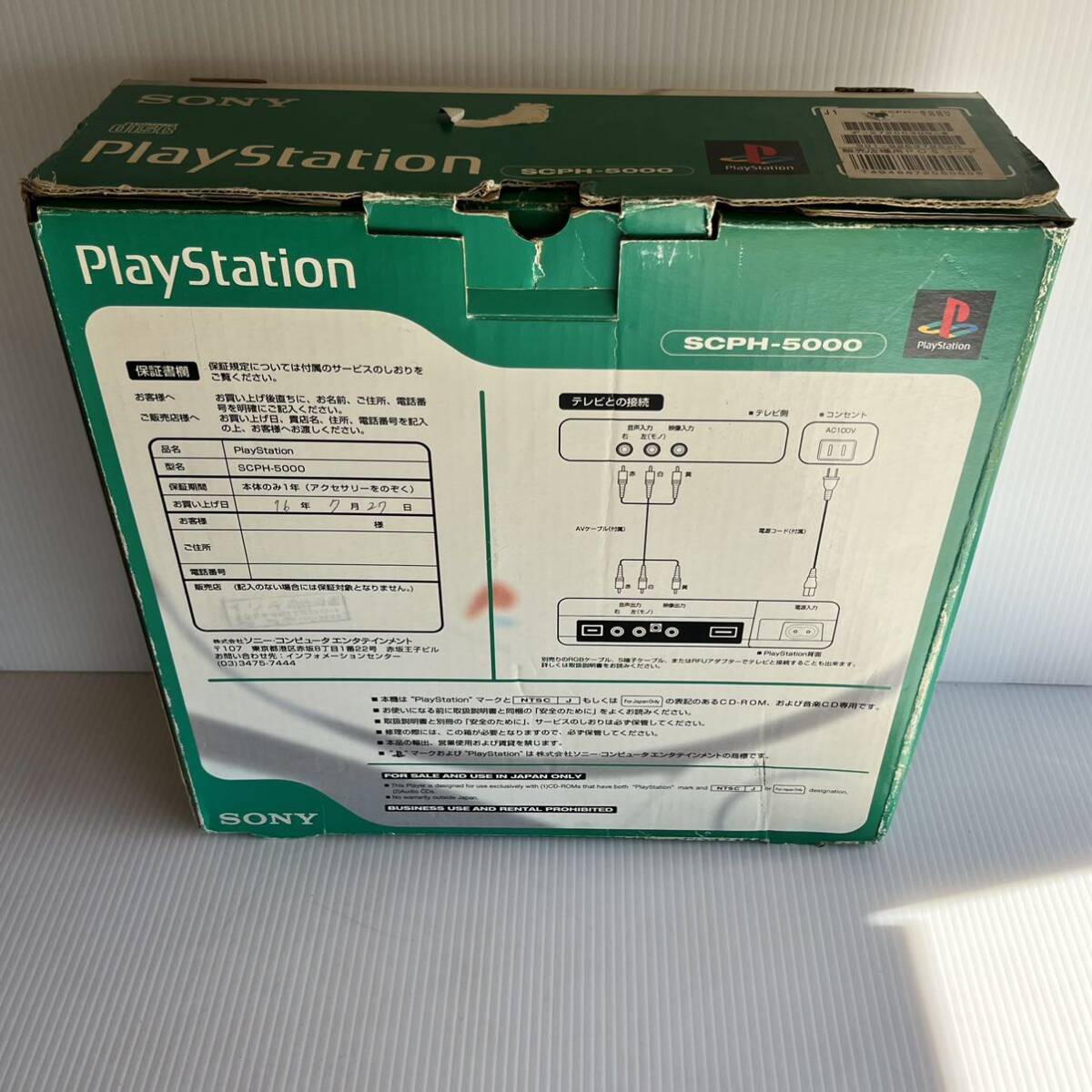 * box attaching *SONY PlayStation first generation SCPH-5000 game machine PlayStation PlayStation toy instructions attaching 