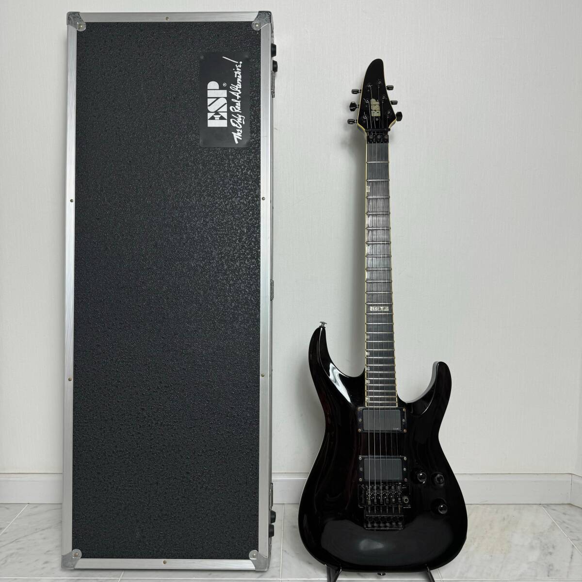 ESP HORIZON ホライゾン エレキギター EMG Floyd Rose ドイツ エボニー スルーネック 日本製 フライトケース付_画像2