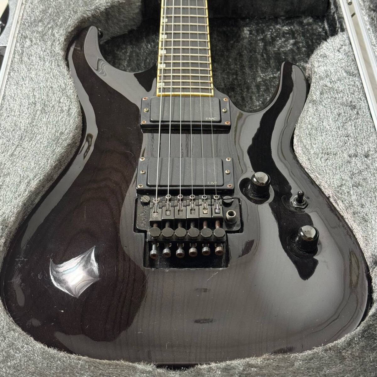ESP HORIZON ホライゾン エレキギター EMG Floyd Rose ドイツ エボニー スルーネック 日本製 フライトケース付_画像5