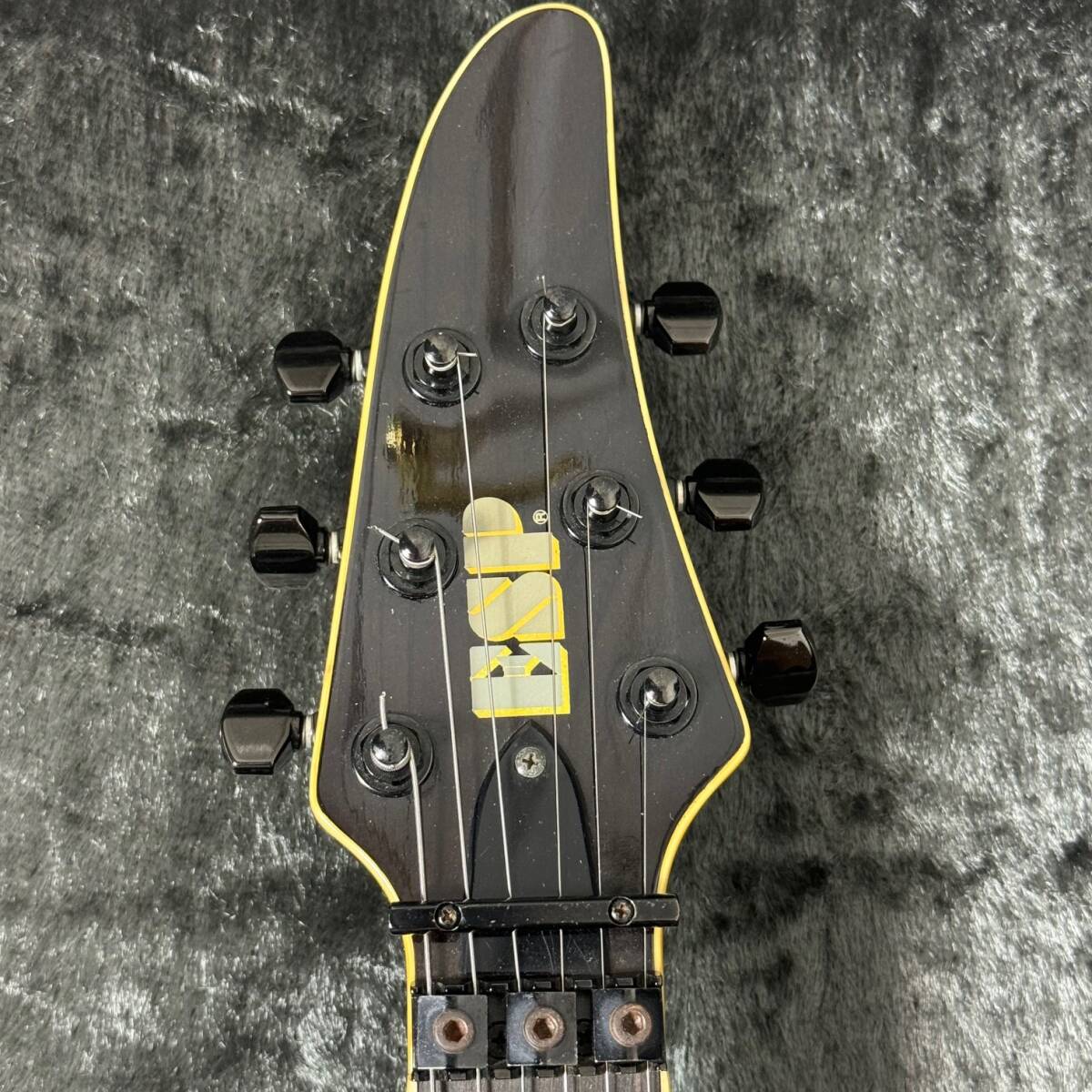 ESP HORIZON ホライゾン エレキギター EMG Floyd Rose ドイツ エボニー スルーネック 日本製 フライトケース付_画像3