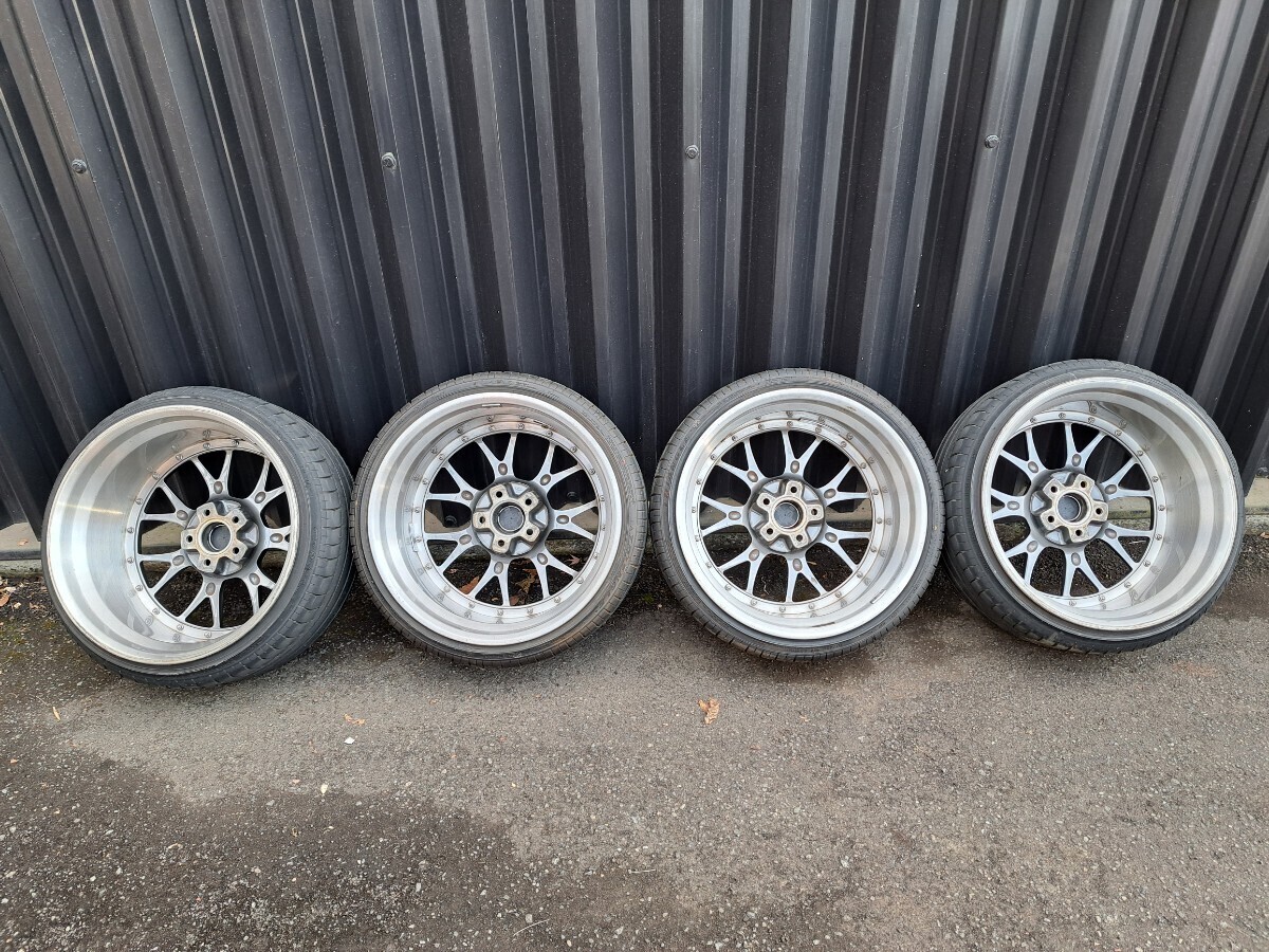 美品！BBS LM-R 19インチ F8.5+25 R9.5+25 PCD114.3 5H 夏タイヤ&ホイールセット カスタムペイント品 ミニバン・セダン等に_画像2