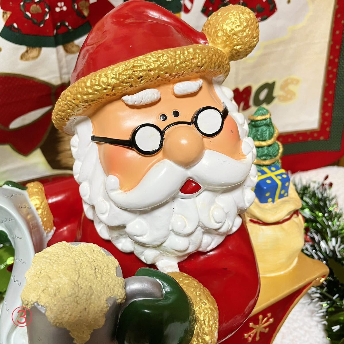 ③メリークリスマス オブジェ 置き物 サンタクローストナカイ 熊 飾り ツリー プレゼント スノーマン オーナメント グッズ 雑貨