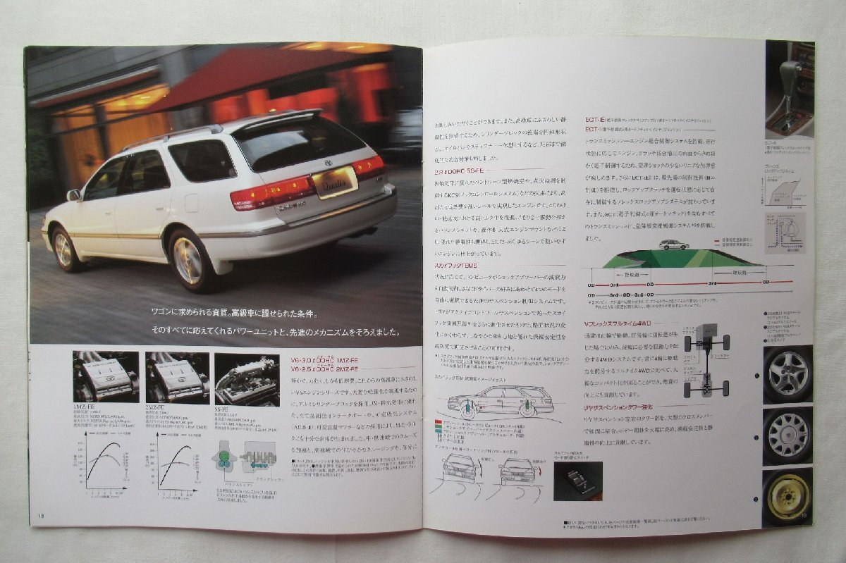 ★[A60336・トヨタ クオリス マークⅡワゴン 当時ものカタログ] TOYOTA MARKⅡ WAGON Qualis 。★_画像6