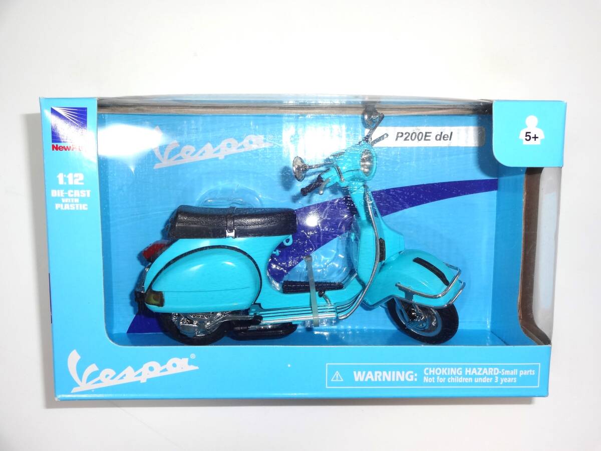 1/12 完成品バイク VESPA ベスパ　P200E(1978/スカイブルー)スカイネット　未開封品_画像2