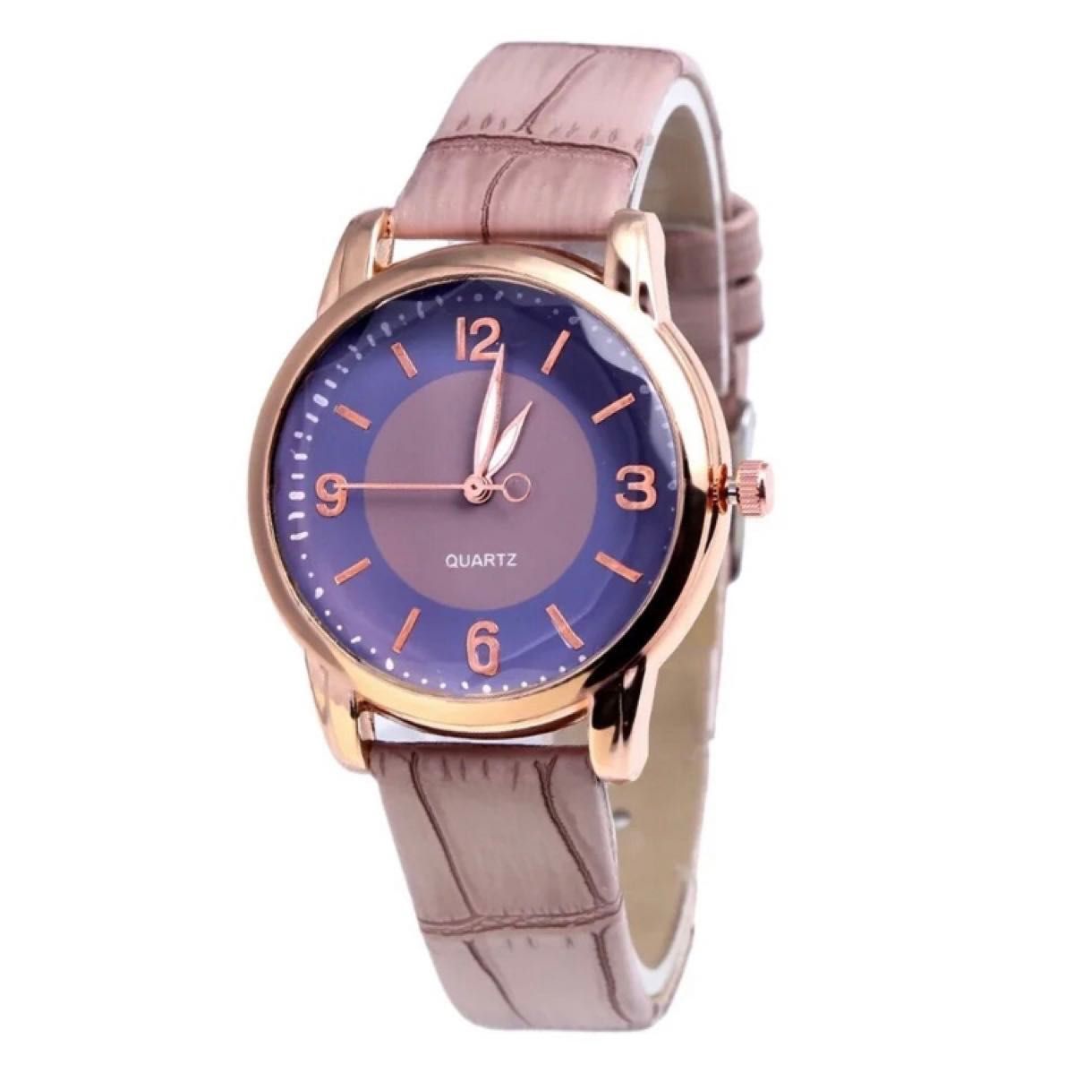 新品　レディース腕時計 クオーツ　パープル　フェミニン　シンプル　きれいめ　アクセサリー　ウォッチ　大人可愛い　お洒落　高見え　紫