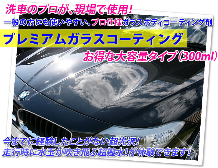 プレミアム ガラスコーティング 300ml 最高級 お徳用 ★送料無料!! 脱脂シャンプー マイクロファイバータオル 付 ONE-ZERO コーティング剤_画像4