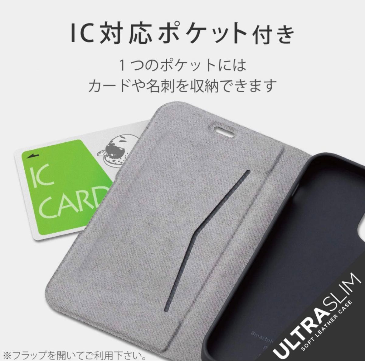 iPhone 12 mini ケース Qi充電対応 カーボン調 ブラック ②