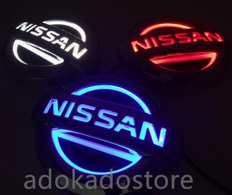 ★新品★日産 NISSAN 5D LEDエンブレム 交換式 11.7X10.0cm ブルー_画像2