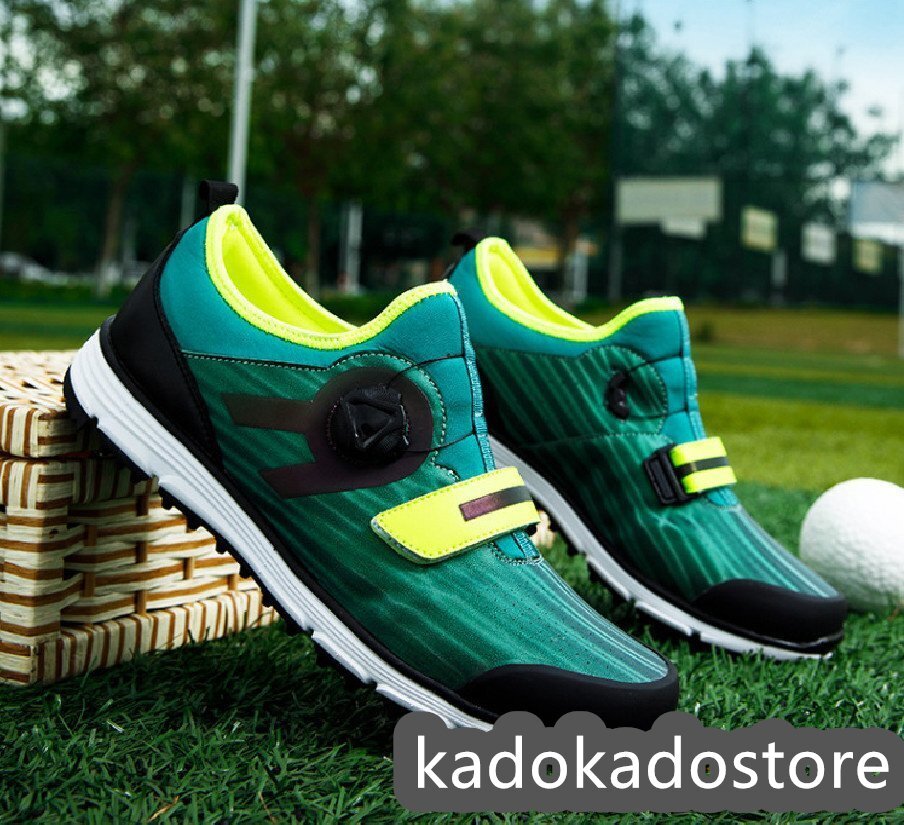  новый товар * туфли для гольфа новый товар мужской спорт обувь спортивные туфли сильный рукоятка soft шиповки спортивная обувь градация . скользить водоотталкивающий зеленый 25-27.5