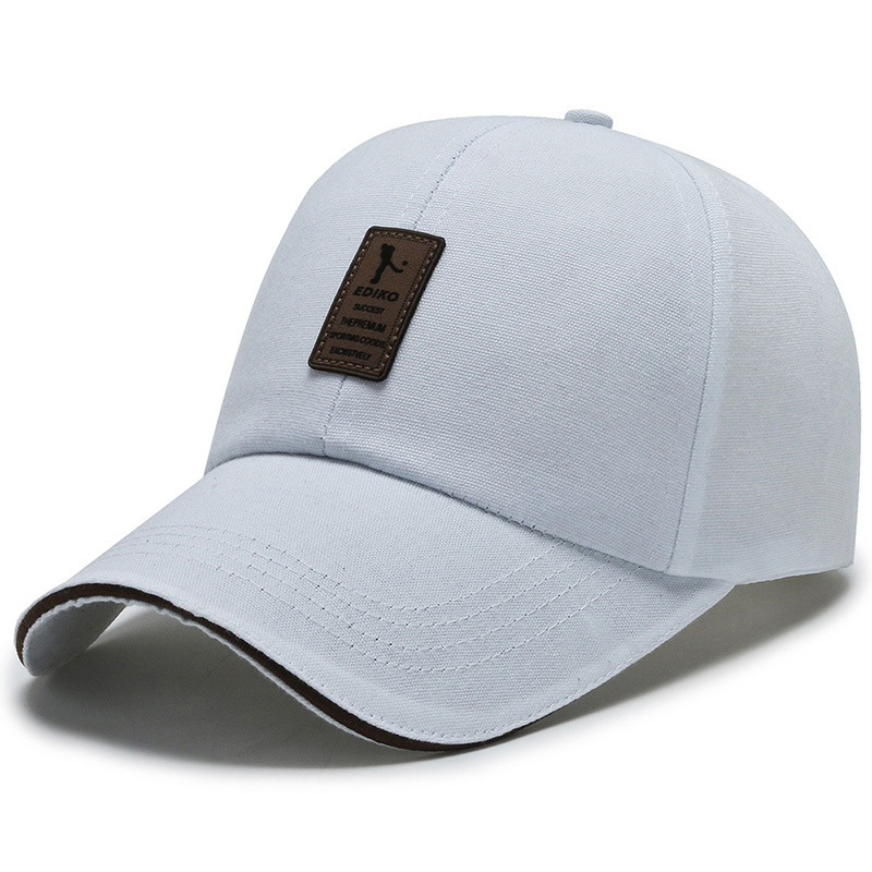 キャップ メンズ 帽子100%コットンUVカット 夏新品 99％紫外線対策 日焼け防止 熱中症対策 野球帽 登山 スポーツ 調整可能 -ホワイトの画像1