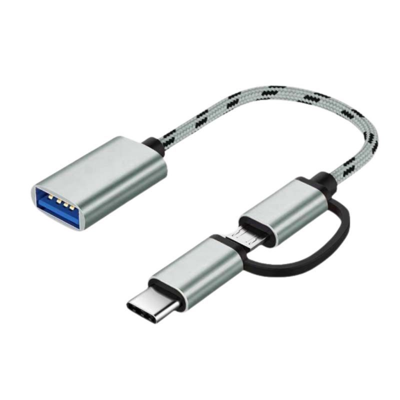 変換ケーブル 変換アダプター Micro USB + Type C コネクター USB3.0変換ケーブル データ高速転送 1本2役 OTG機能搭載_画像8