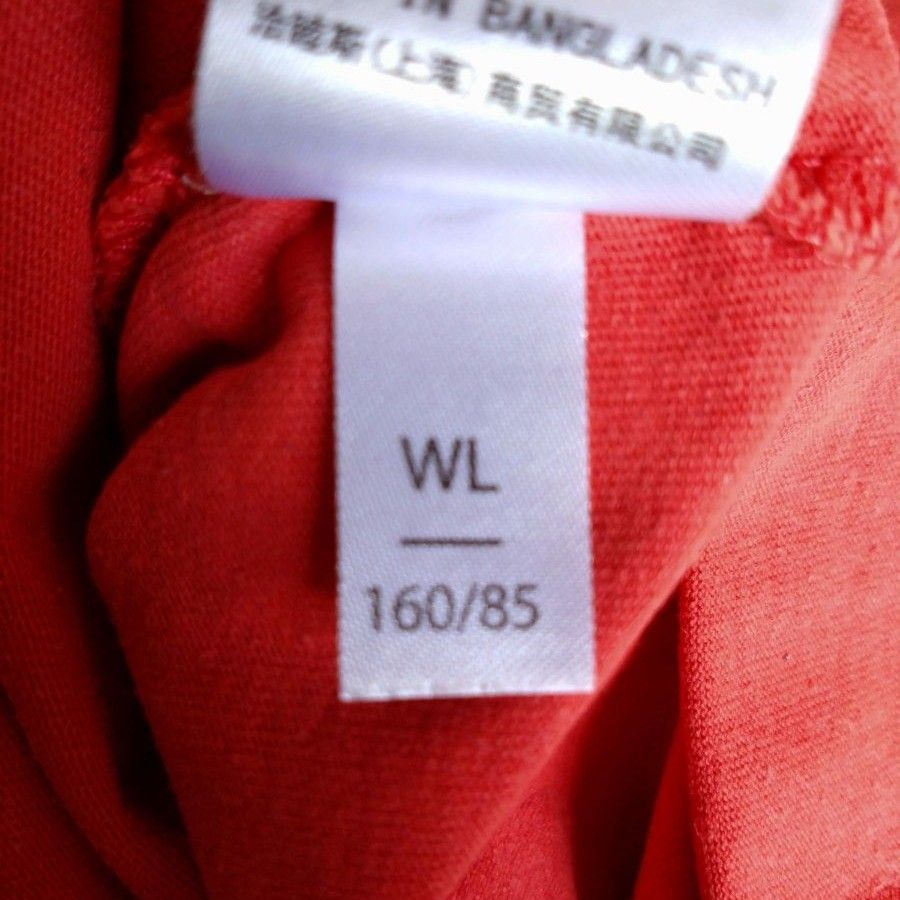 CHUMS ピンク Tシャツ BIG ロゴ women's L