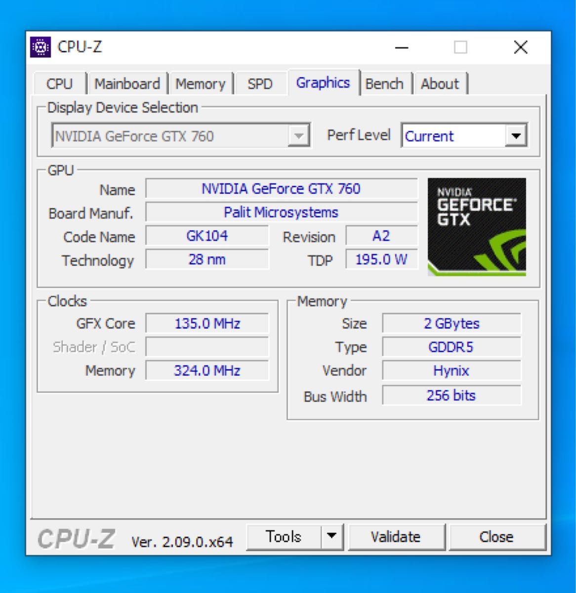 動作確認済  Palit NVIDIA GeForce GTX760  グラフィックボード