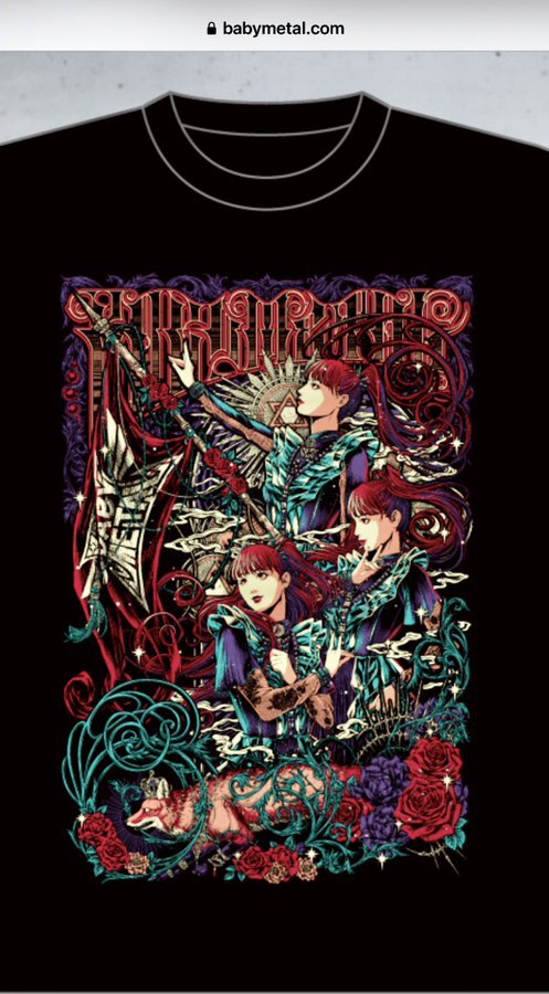 BABYMETAL/ baby metal 2024 America Tour футболка METAL MARCH TEE L размер Япония не departure таблица 