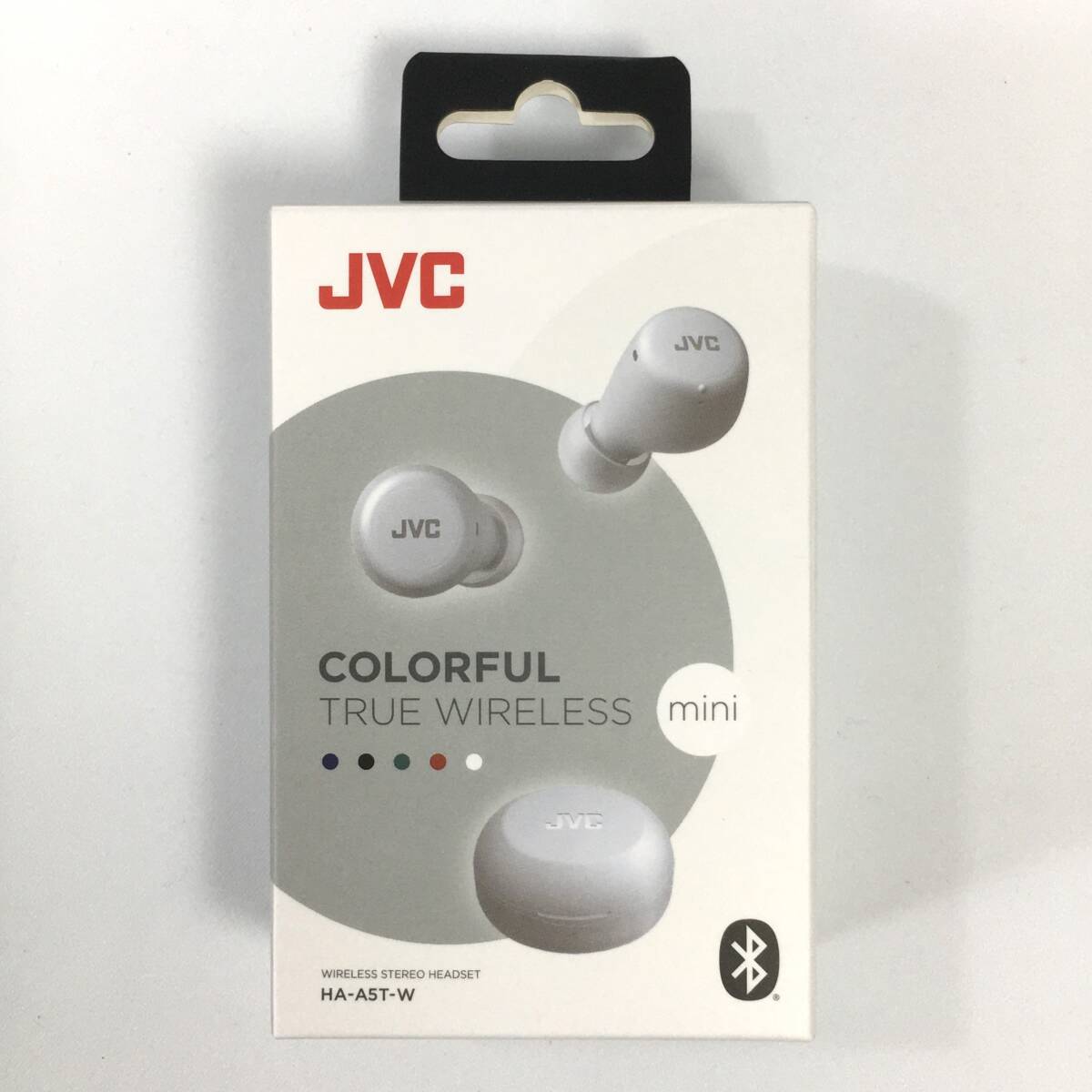 【未使用】JVC ワイヤレスステレオヘッドセット HA-A5T-W ホワイト Bluetooth 左右分離 イヤホン JVCケンウッド_画像1