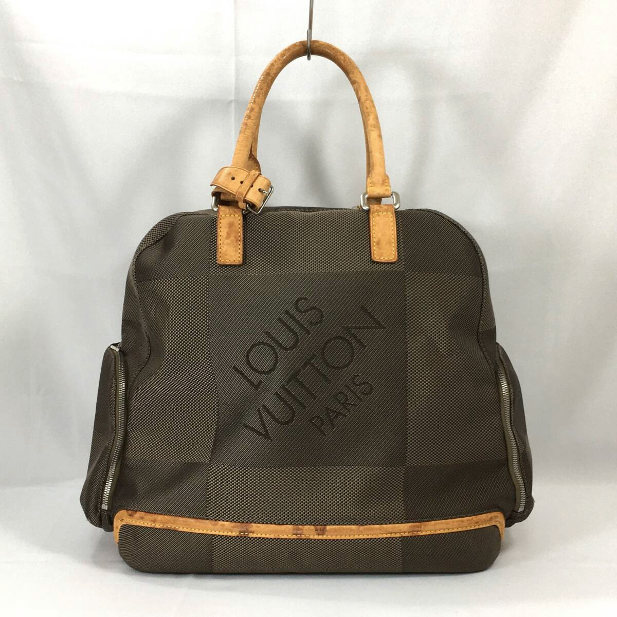 ルイヴィトン アヴァンテュリエ M93060 ダミエジェアン テール カーキ系 ボストンバッグ LOUIS VUITTON 難あり_画像2