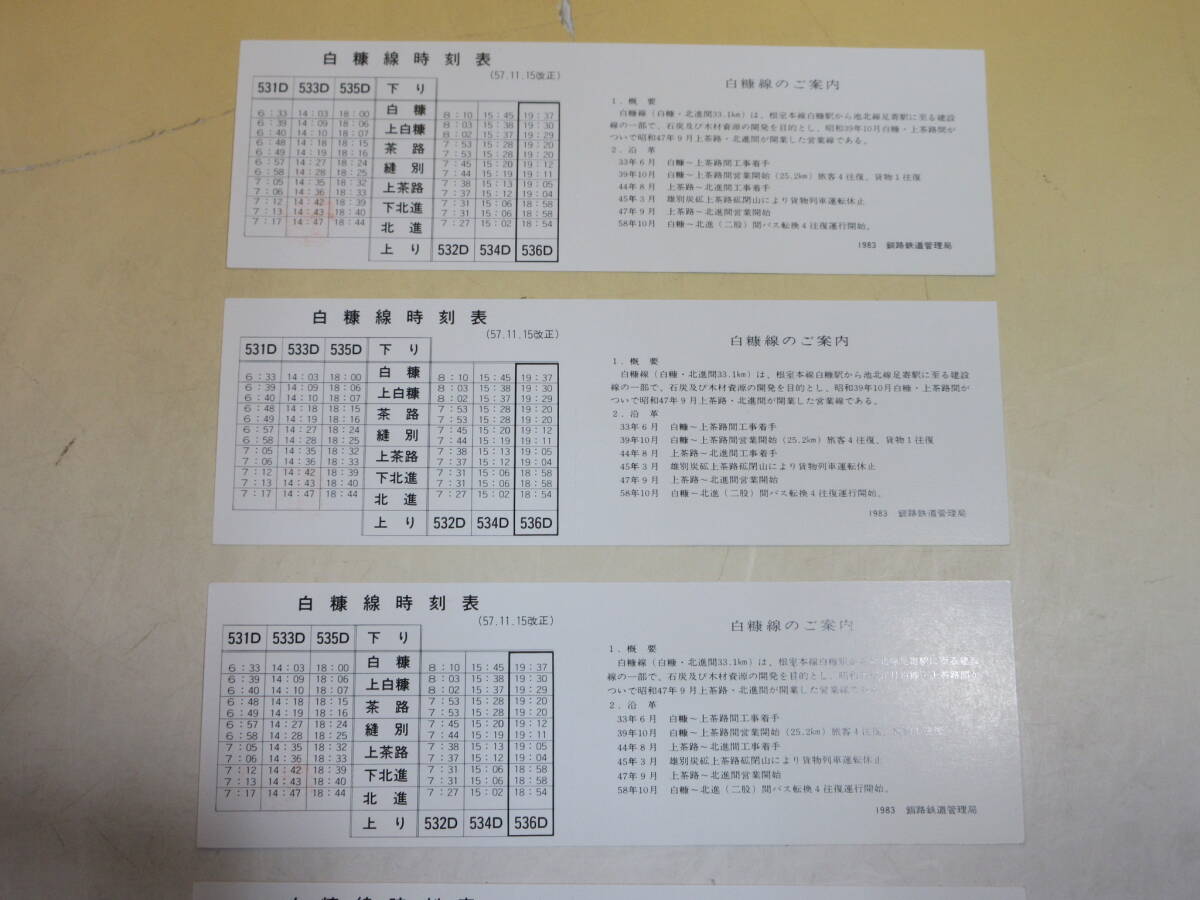 [ railroad memory ticket ].... white . line memory get into car certificate Showa era 58 year 10 month 22 day Kushiro city railroad control department 5 point set J1 H2317