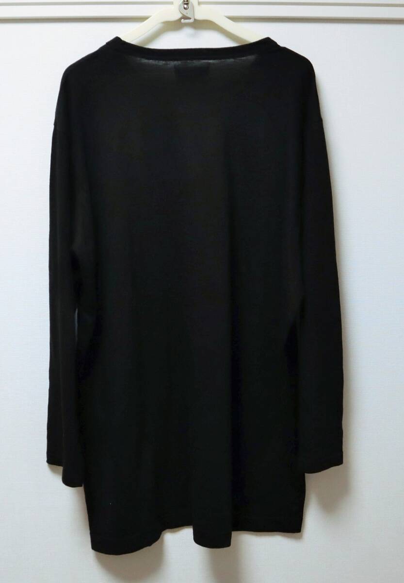 *S\'YTE site yohji yamamoto acrylic fiber wool . cut and sewn T-shirt black hem Zip size 3 big Silhouette oversize *