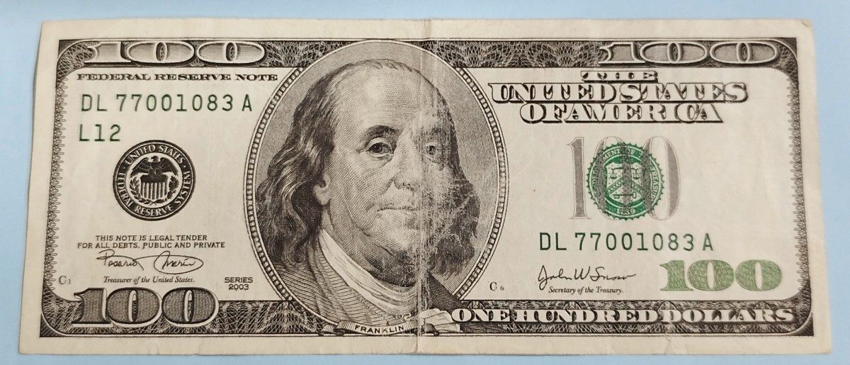 100ドル 100$ 紙幣 アメリカ 古銭 USAドル札 旧紙幣 UNITED STATES_画像1