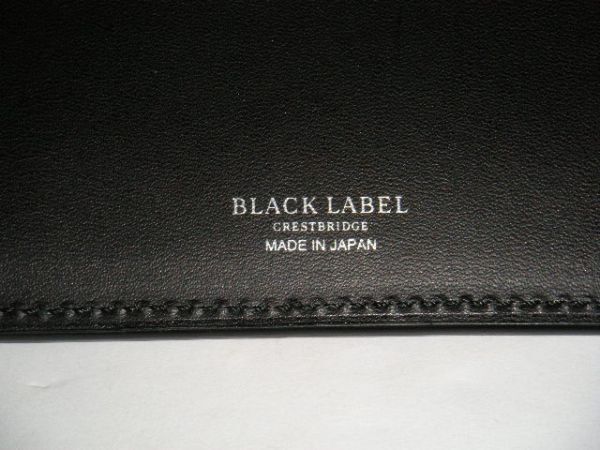 ★ブラックラベル/BLACK LABEL CRESTBRIDGE 二つ折り長財布/レザー/ブラック色/ロングウォレット/札入れ/小銭入れ/カードケース/美品★_画像8