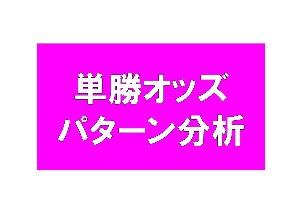 単勝オッズパターン分析　競馬　投資　必勝法　予想