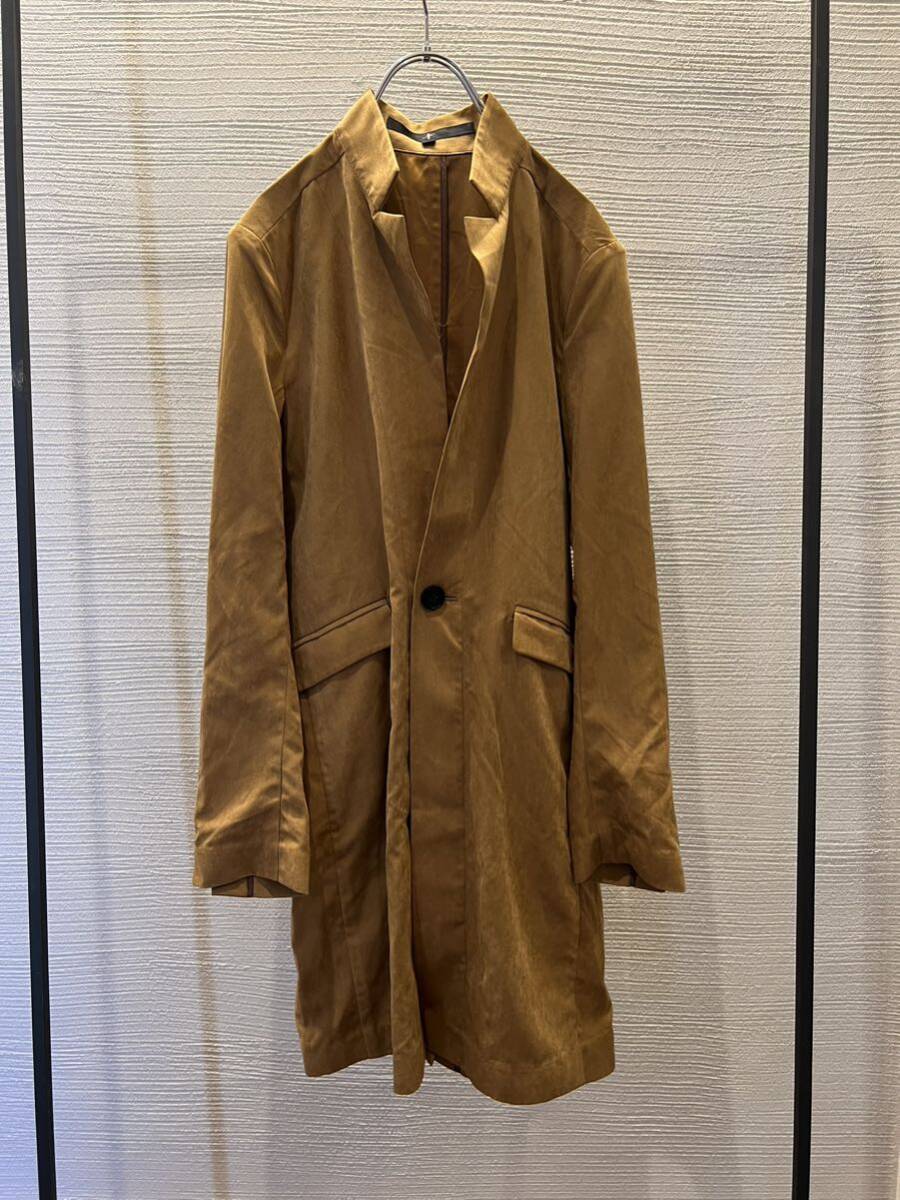 NOID スエード調　スタンドカラー　チェスターコート　ロング丈 ジャケット　japanese label coat long jacket