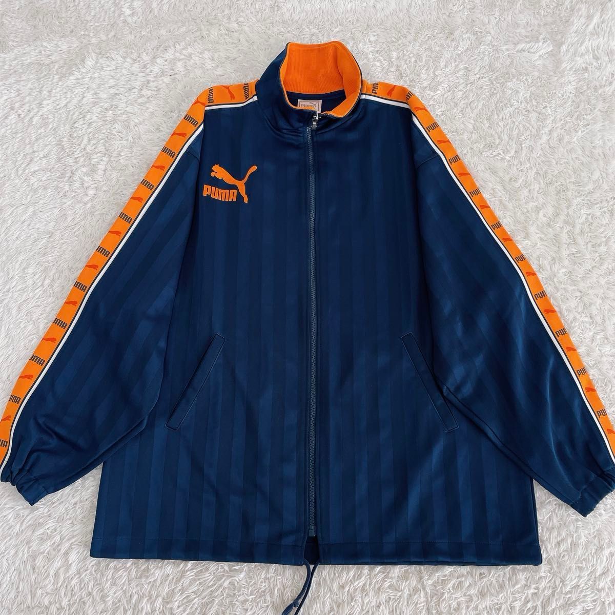 PUMA プーマ ジャージセットアップ 上下 ネイビーストライプ PUMA プーマ ジャージセットアップ 上下 ネイビーストライプ