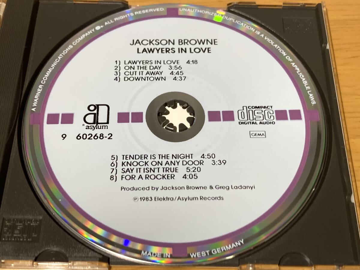 WEST COAST ROCK レア 84年西ドイツ製ターゲット盤(38XP-45 ?) ジャクソン・ブラウン(JACKSON BROWNE) 83年「愛の使者(LAWYERS IN LOVE)」_画像6