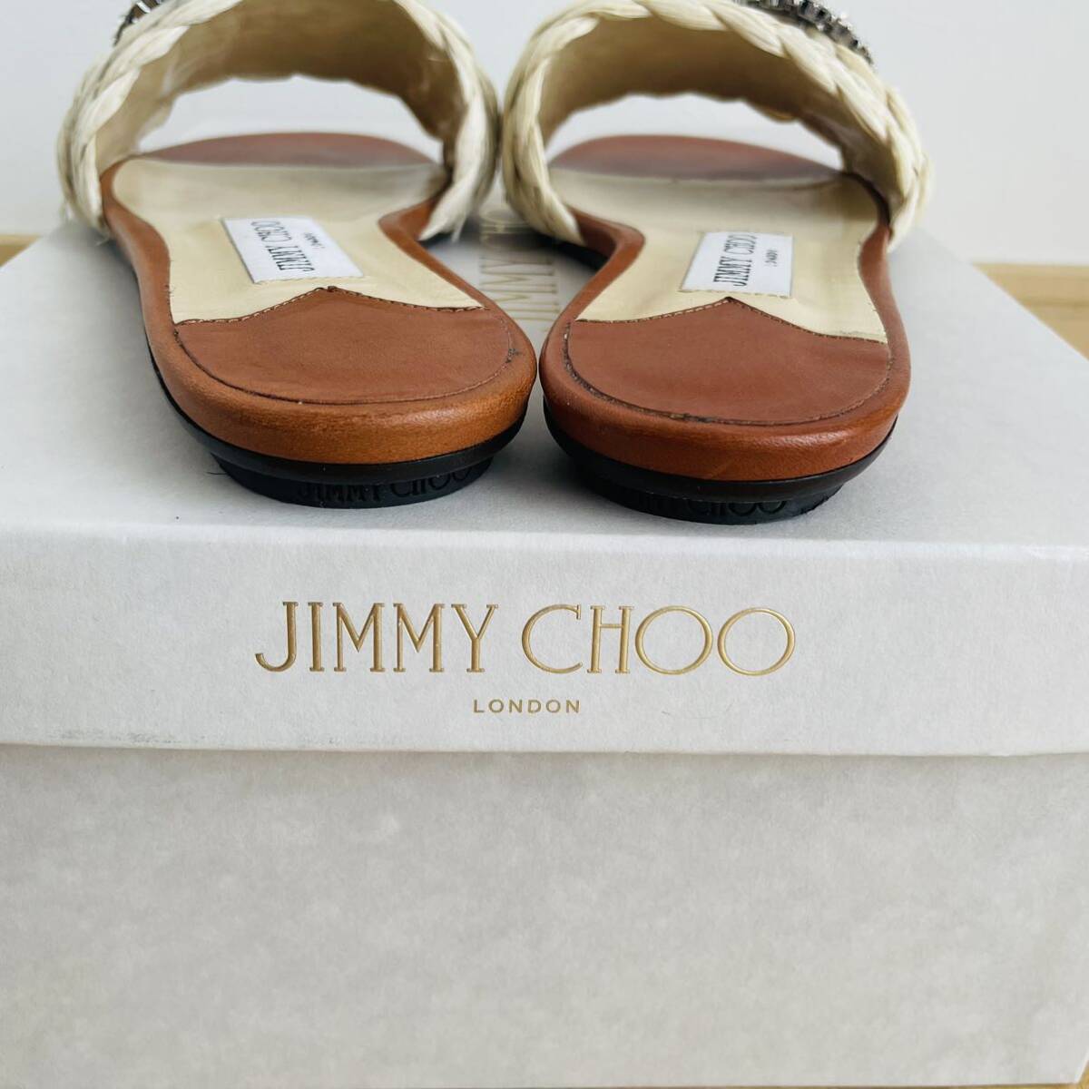  превосходный товар Jimmy Choo сандалии Circle Stone размер 37 23.5.