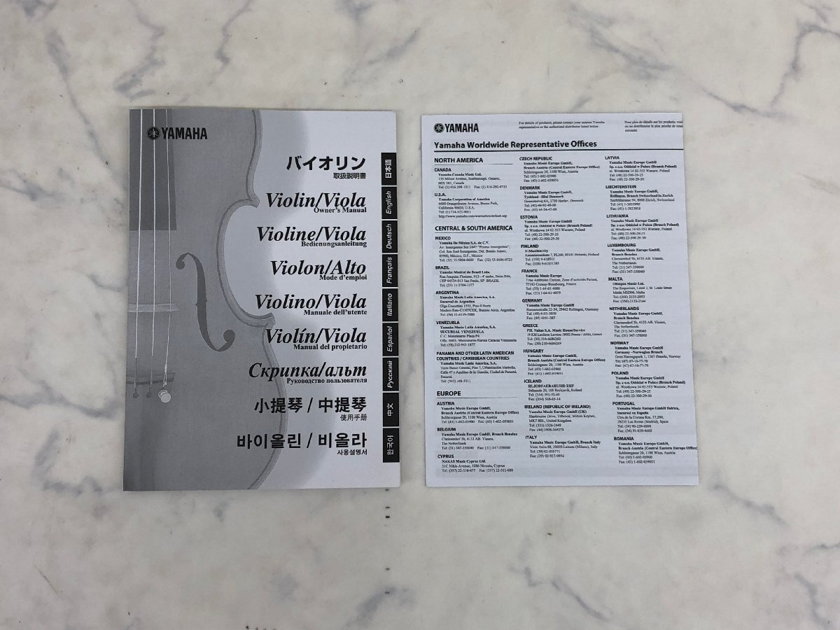 Y1563 中古品 弦楽器 バイオリン YAMAHA ヤマハ T.yanada V10G  【ケース付き】の画像10