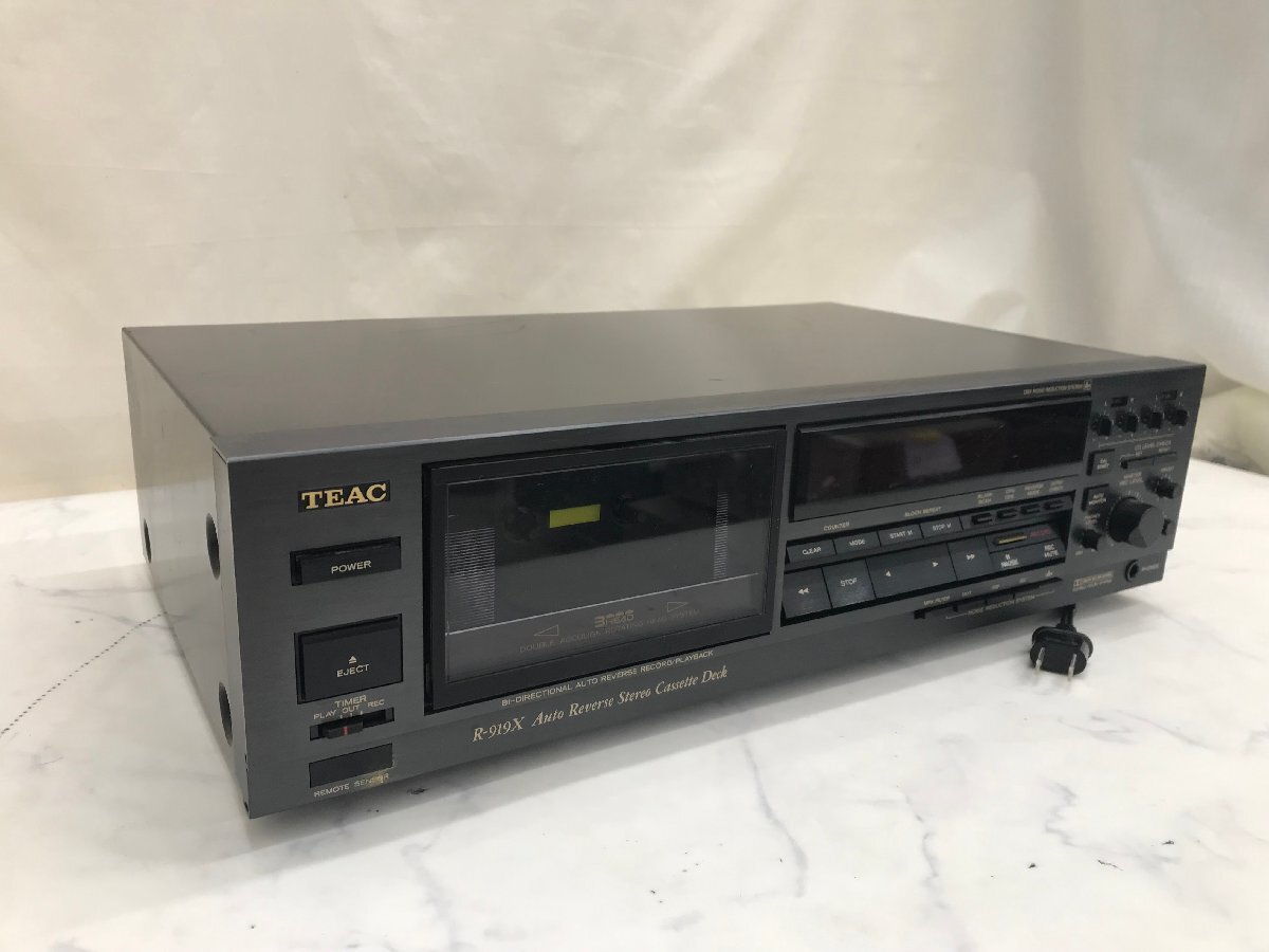 Y1689　ジャンク品　オーディオ機器　カセットデッキ　TEAC　ティアック　R-919X_画像1