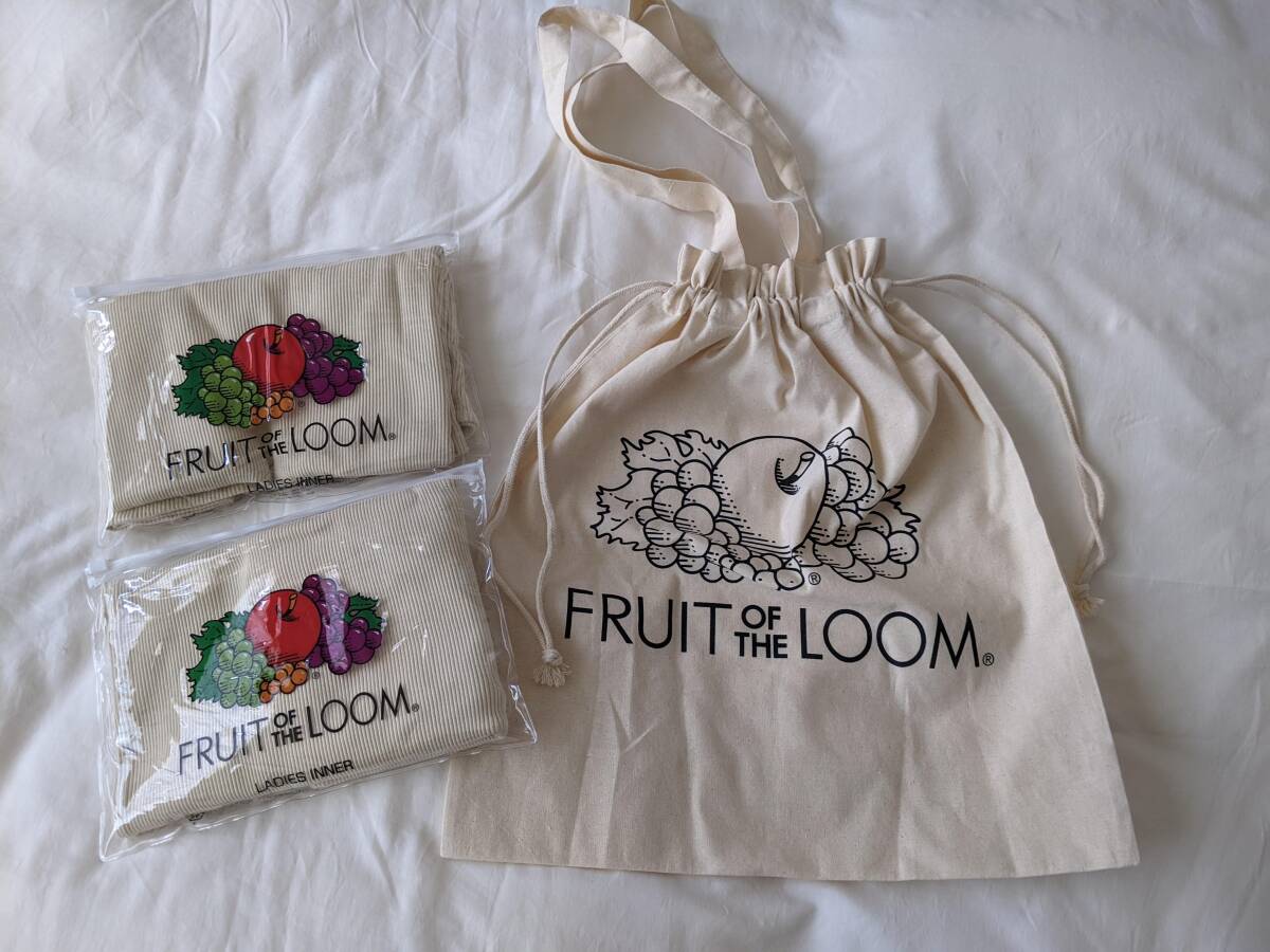 【限定販売】Fruit Of The Loom × FREAK'S STORE フルーツオブザルーム/ Tシャツ・ノースリーブ・巾着バッグ セット(オフホワイト)_画像1