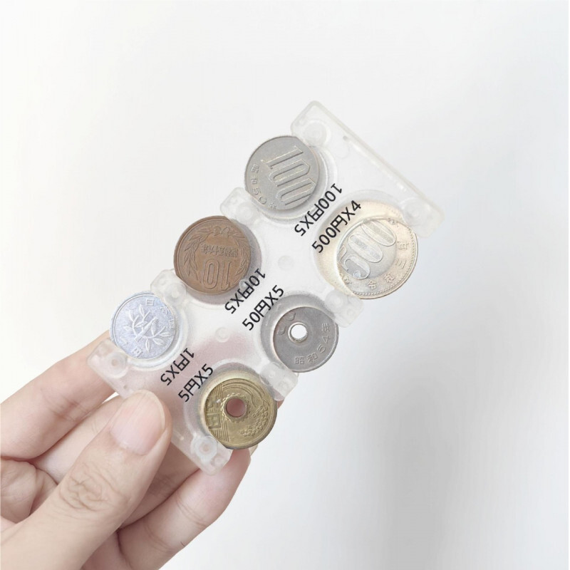 コインホルダー クリア コインケース 財布 小銭入れ 収納 硬貨 コンパクトの画像1