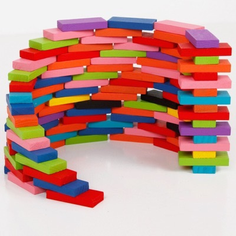 カラフル ドミノ 12色 120個 知育玩具 積み木 木製 おもちゃ 子ども_画像3