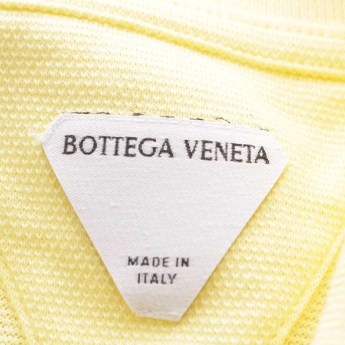 【ボッテガ ヴェネタ】Bottega Veneta　24年 クルーズコレクション ロゴ刺繍 半袖 クロップド ポロシャツ ライトイエロー S 【中古】207624_画像9