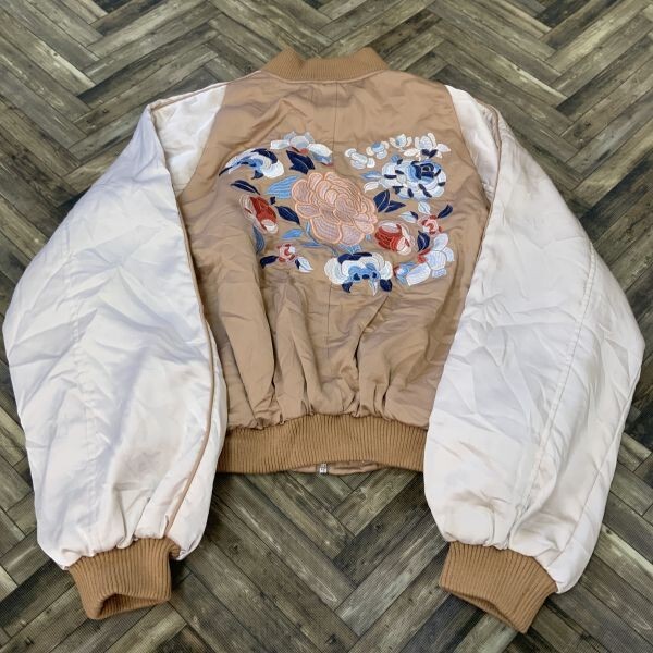 yaM2573 beige free MURUA Japanese sovenir jacket 