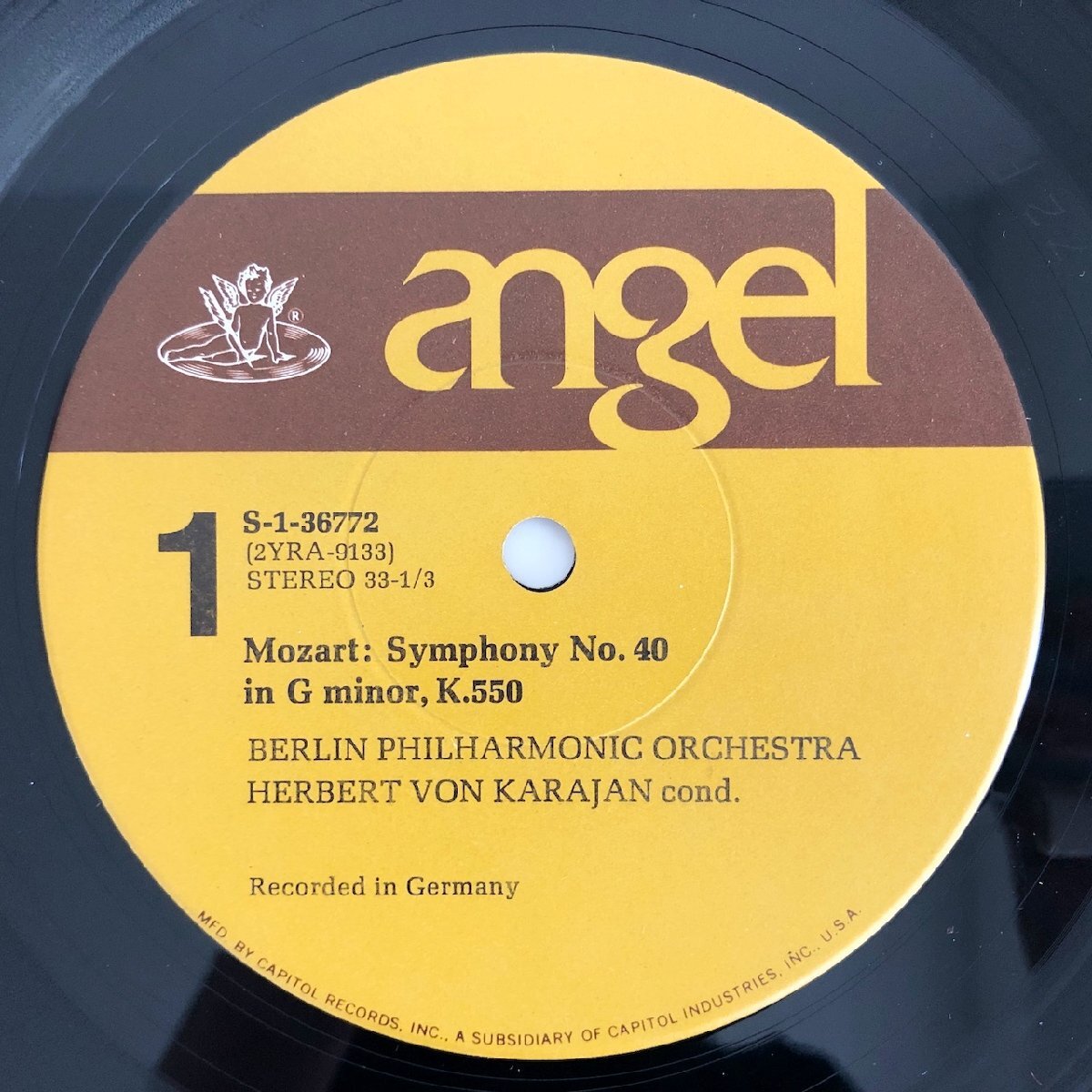 LP/ カラヤン、ベルリンフィル / モーツァルト：交響曲第40番、第41番「ジュピター」 / US盤 ANGEL S-36772 40501の画像3
