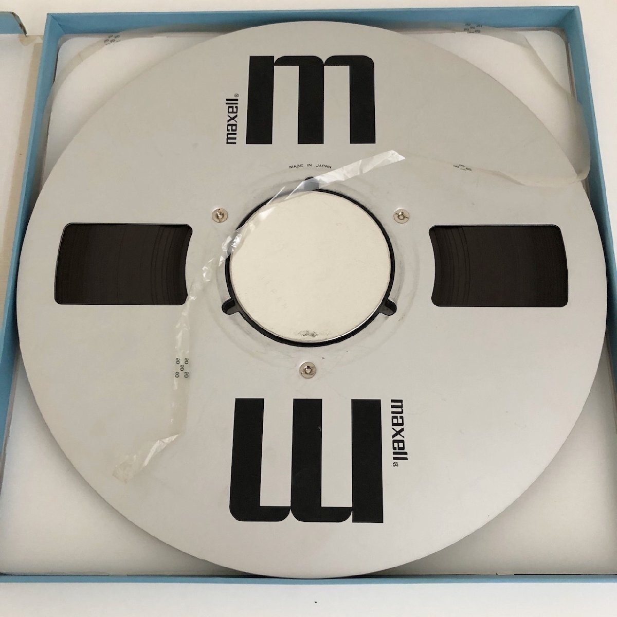 オープンリールテープ 10号 MAXELL 50-120B XLⅠ BQ メタルリール MR-10 元箱付き 2本セット 使用済み 現状品 (501-1)の画像7