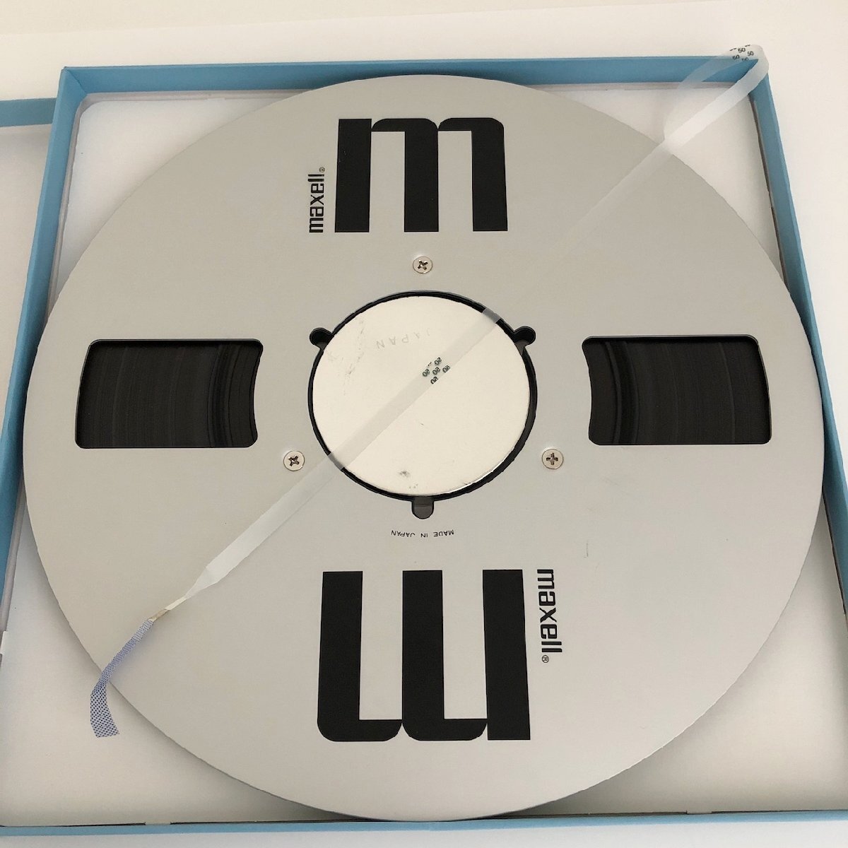 オープンリールテープ 10号 MAXELL 50-120B XLⅠ BQ メタルリール MR-10 元箱付き 2本セット 使用済み 現状品 (501-3)の画像4