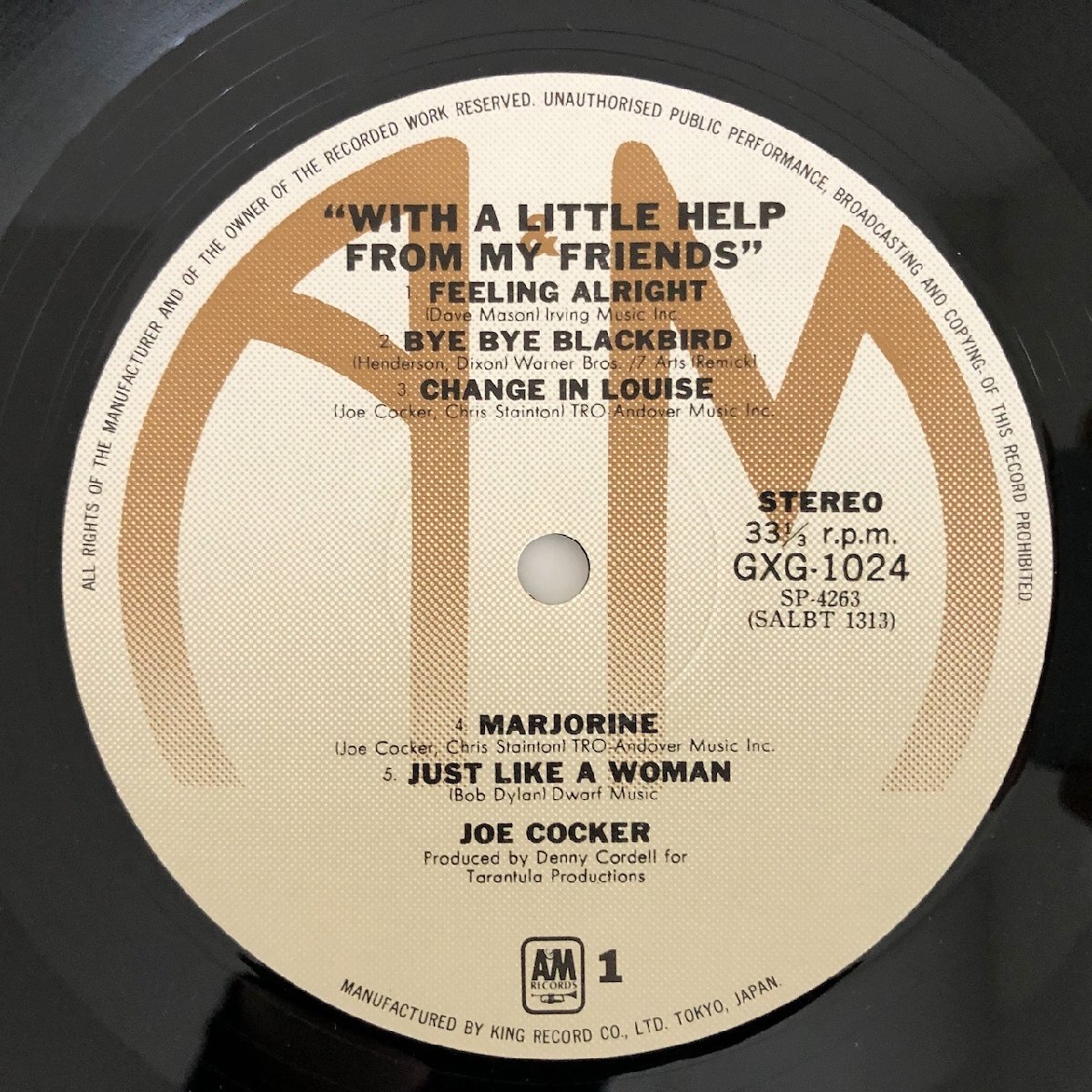 LP/ JOE COCKER / WITH A LITTLE HELP FROM MY FRIENDS / ジョー・コッカ― / 国内盤 ライナー A&M GXG-1024 40416の画像4