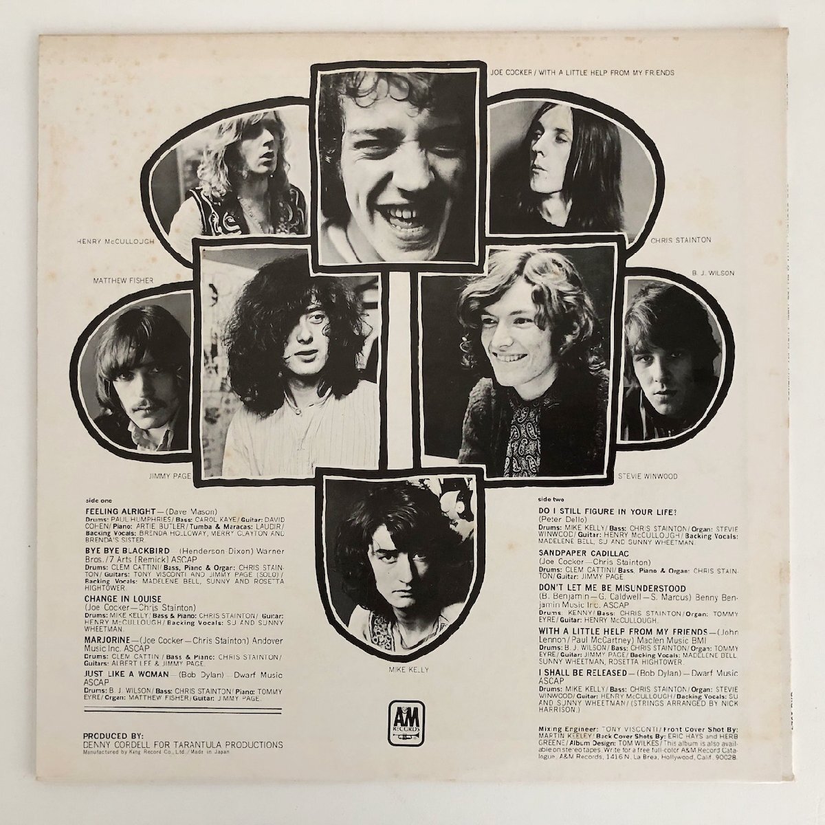 LP/ JOE COCKER / WITH A LITTLE HELP FROM MY FRIENDS / ジョー・コッカ― / 国内盤 ライナー A&M GXG-1024 40416の画像2