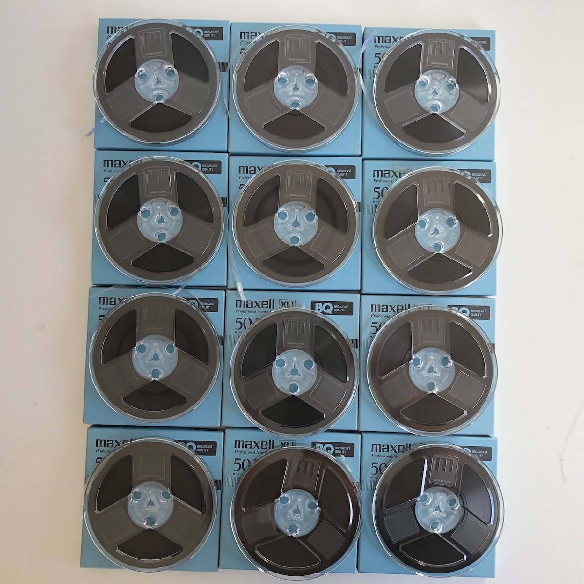 オープンリールテープ 5号 MAXELL XLⅠ50-30B BQ 12本セット 使用済み まとめ売り 現状品 （508-11）_画像4