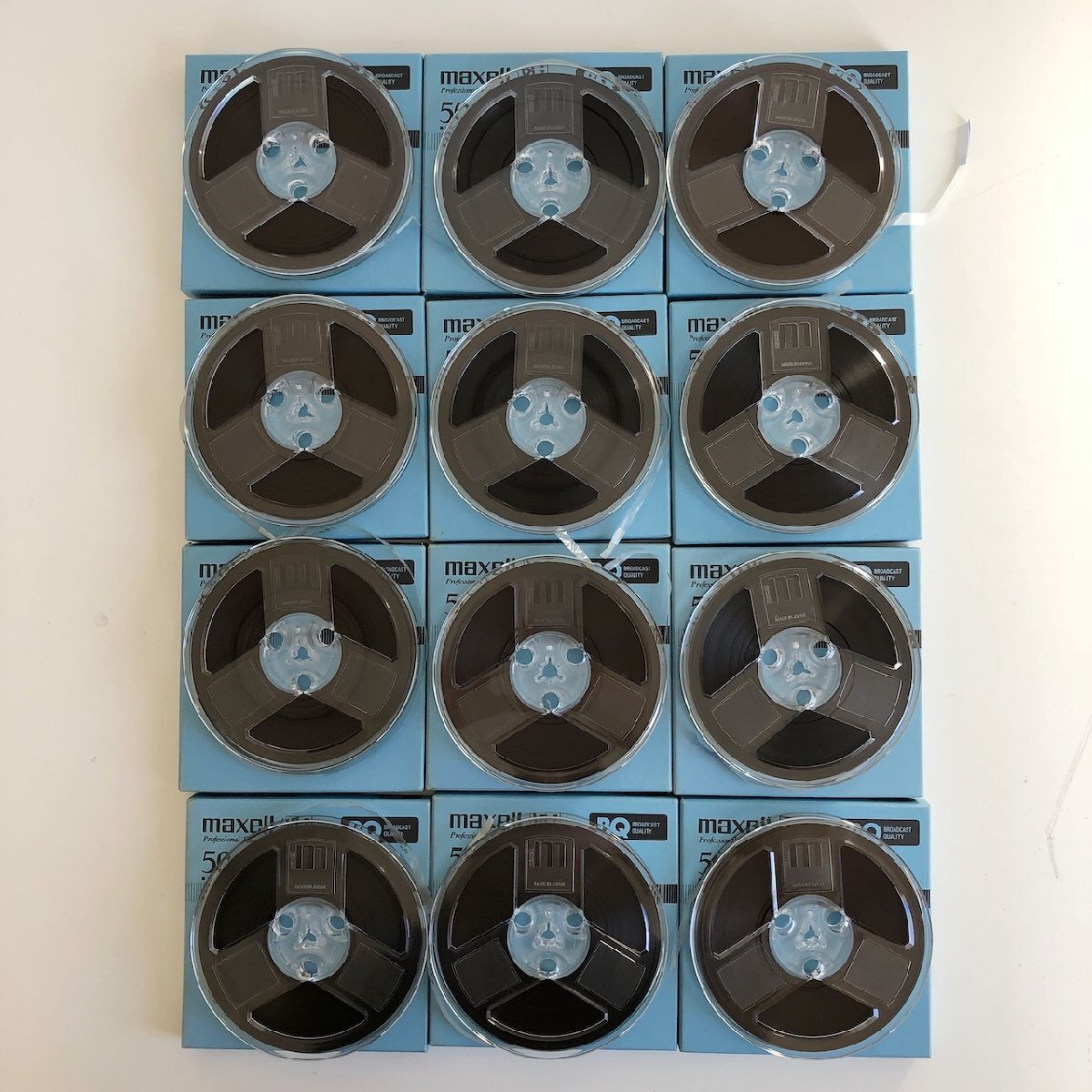 オープンリールテープ 5号 MAXELL XLⅠ50-30B BQ 12本セット 使用済み まとめ売り 現状品 （508-11）_画像3