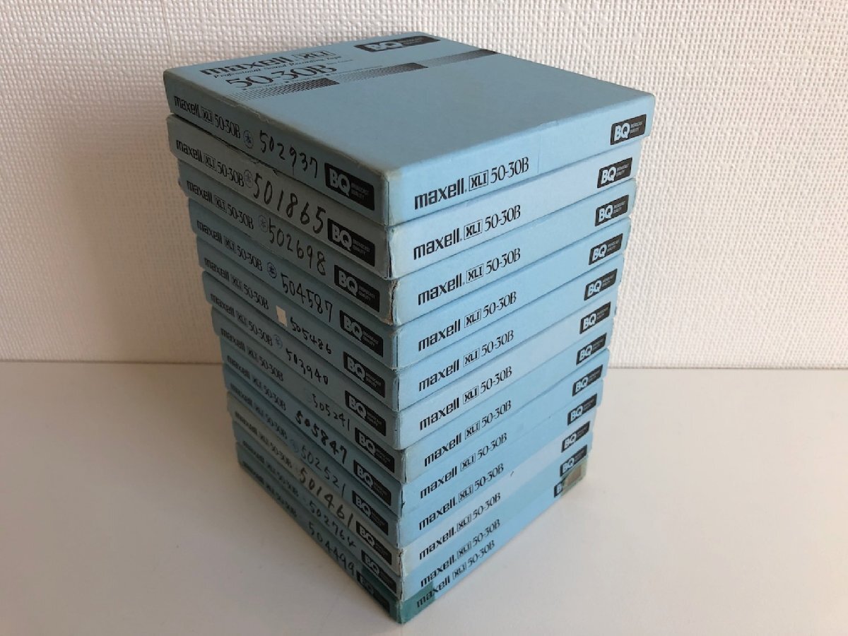 オープンリールテープ 5号 MAXELL XLⅠ50-30B BQ 12本セット 使用済み まとめ売り 現状品 （508-13）の画像8