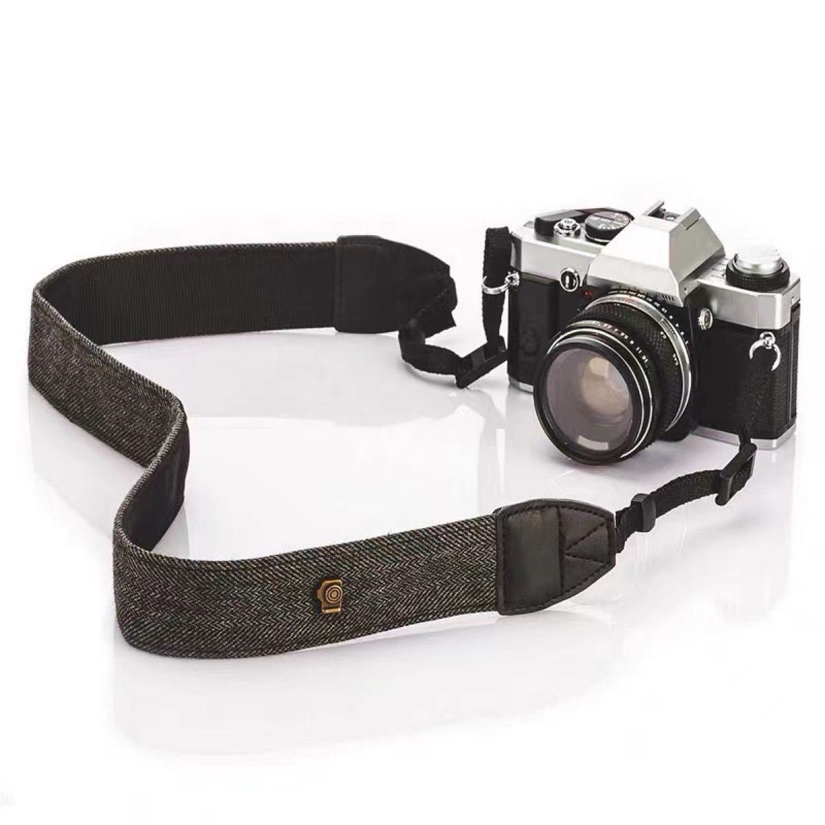 カメラストラップ 黒 レトロ ネックストラップ デジタル一眼レフ アンティーク Canon Nikon OLYMPUS_画像9