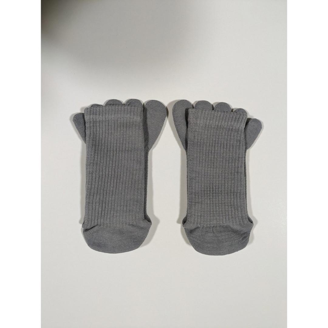  йога носки 5 пальцев 2 пар комплект предотвращение скольжения носки носки чёрный серый 351426
