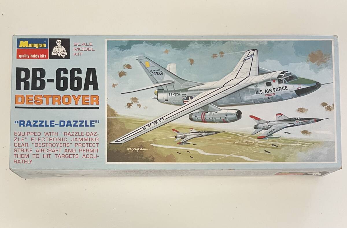 送料510円〜 希少 未組立品 当時物 MONOGRAM モノグラム 1/82 RB-66A デストロイヤー RAZZLE-DAZZLE ヴィンテージ プラモデル 昭和 レトロ_画像1